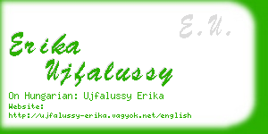 erika ujfalussy business card